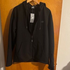 New Balance Hoodie Mens Large Black Full Zip